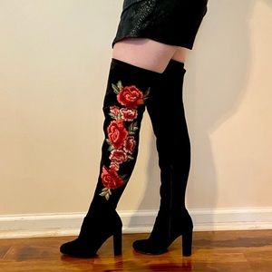 Black over the knee boots